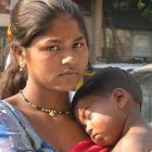 Indian mother and child